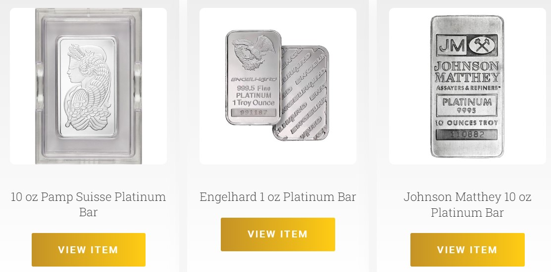 Platinum bars