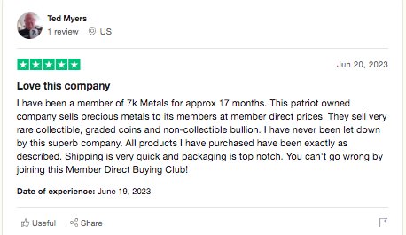 7k Metals Trustpilot ratings 3